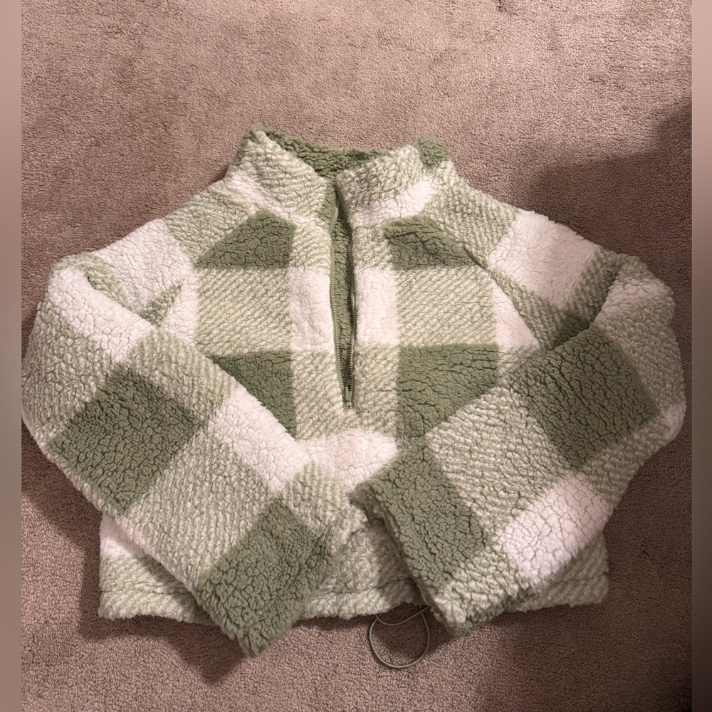 BuffBunny In Tents Reversible Fleece - Mossy - M